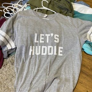Let’s huddle football tshirt